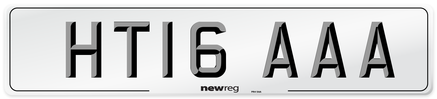 HT16 AAA Number Plate from New Reg